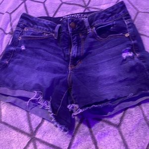 blue jean shorts